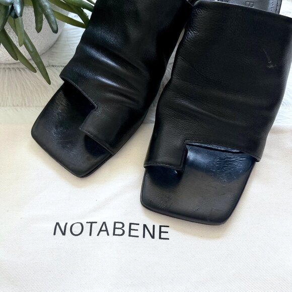 Notabene Copenhagen ‘Ariana II’ Black Square Toe Mule Sandal - Picture 7 of 11
